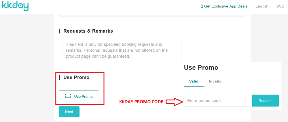 How to redeem a KKDAY.com promo code