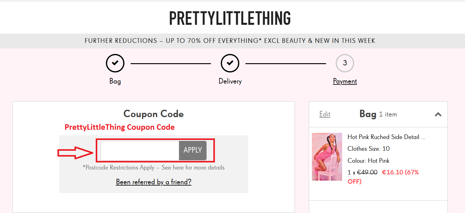 PRETTYLITTLETHING Coupon Code 10 in January 2024 oxiDeals