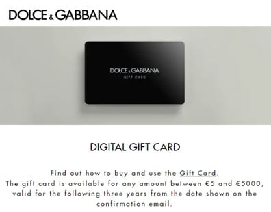 DOLCE & GABBANA sooduskoodid