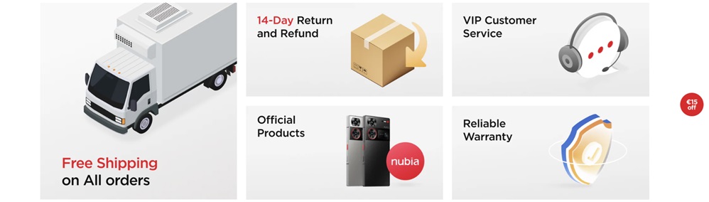 Códigos promocionais NUBIA