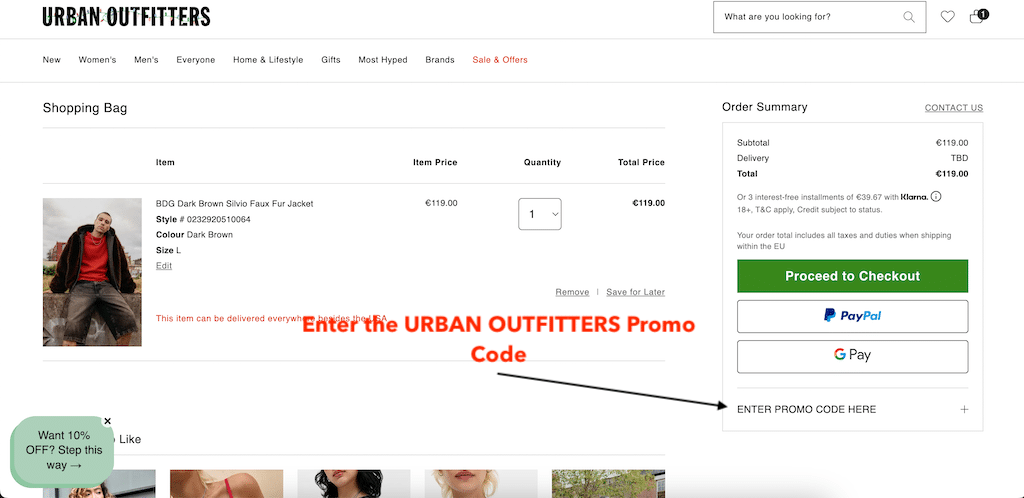 Πώς να χρησιμοποιήσετε έναν κωδικό κουπονιού UrbanOutfitters.com