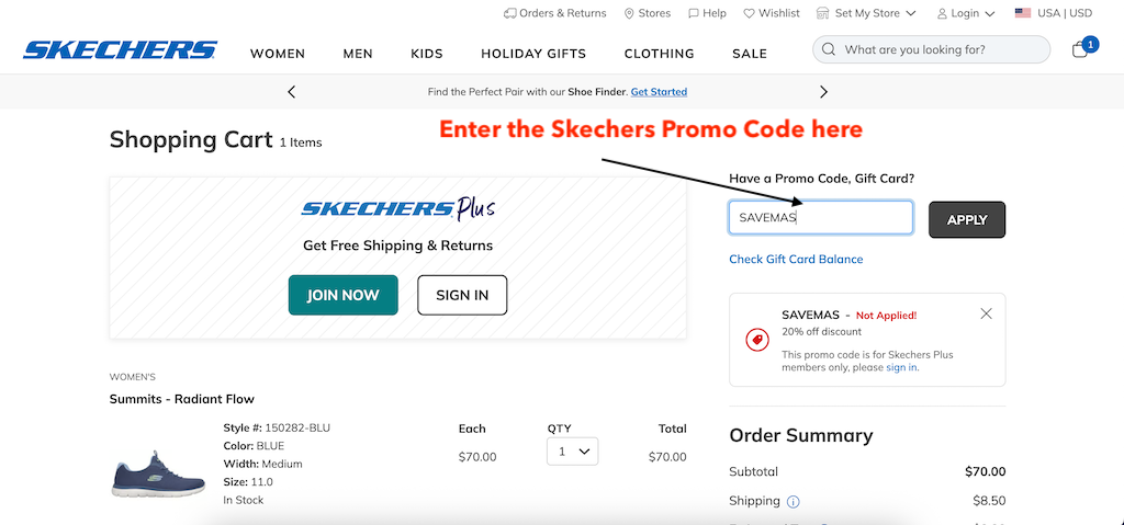 Hogyan használj kuponkódot a Skechers.com oldalon?