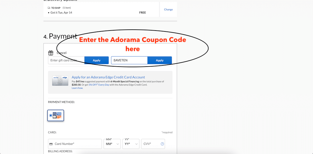 How To Add an Adorama Coupon Code