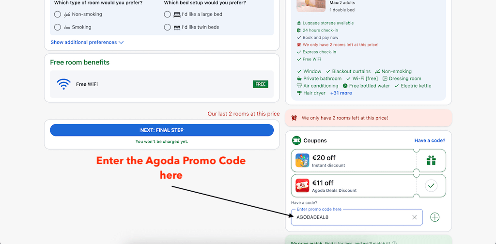 How To Add an Agoda Coupon Code