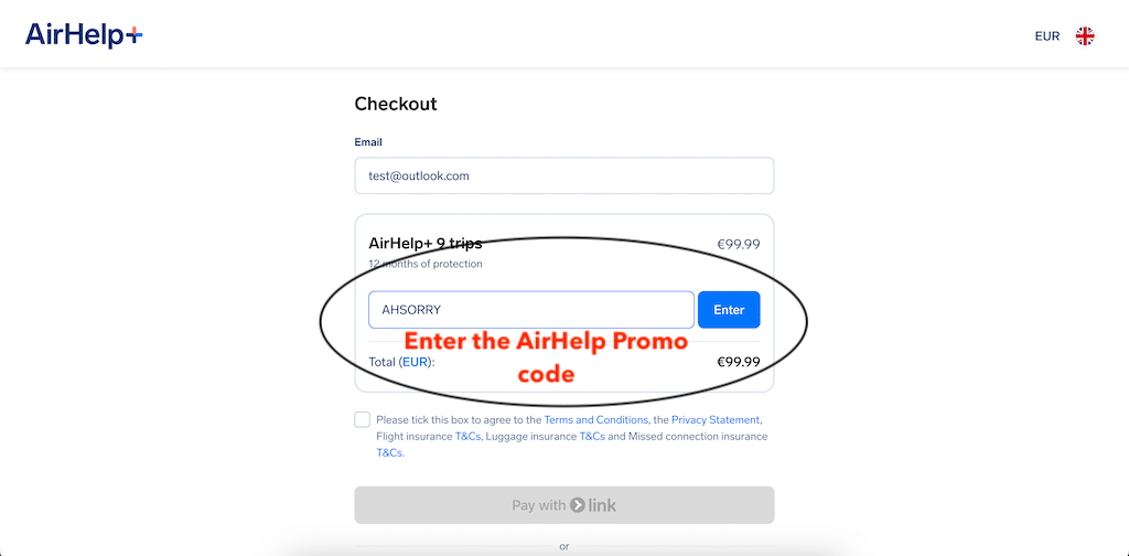 كيفية إضافة رمز قسيمة AirHelp