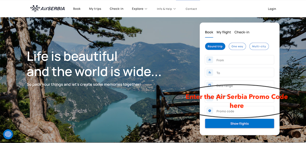 How To Add an Air Serbia Promo Code