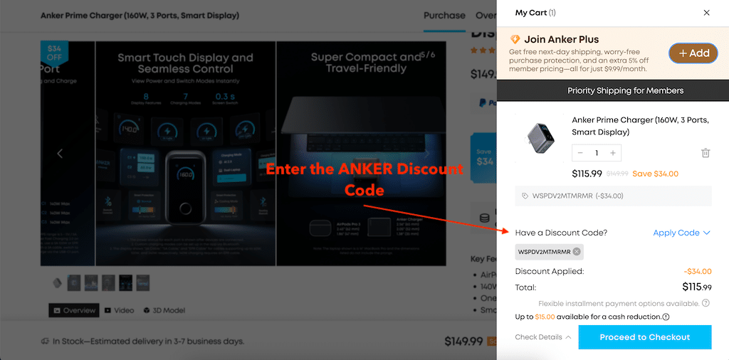 How To Add an Anker Coupon Code